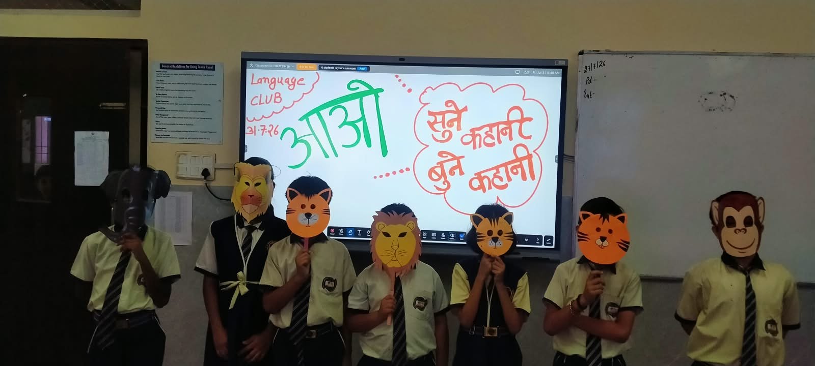 Language (Hindi & Sanskrit) club activity at MPS International, Jaipur